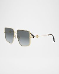 FF Square Metal & Acetate Sunglasses