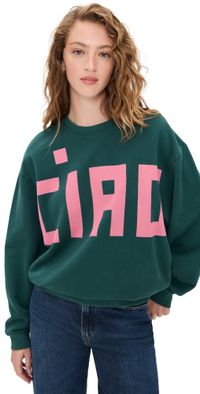 Clare V. Oversized Sweatshirt Deep Pine XL