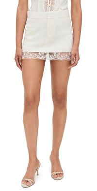 Kiki De Montparnasse Suiting Tailored Mini Skirt Ivory 4