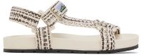 Bottega Veneta Sandales Trip blanc cassé et brun