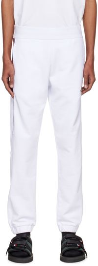 Moncler White Tricolor Lounge Pants