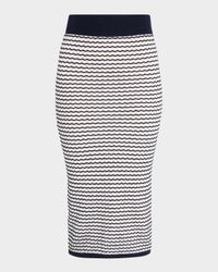 Stripe Knit Midi Skirt