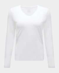 Soft Touch Long-Sleeve V-Neck Tee