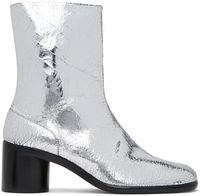 Maison Margiela Silver Tabi Broken Mirror Boots