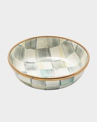 Sterling Check Enamel Relish Dish