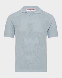 Men's Roddy Waffle Mesh Stitch Short-Sleeve Polo Shirt