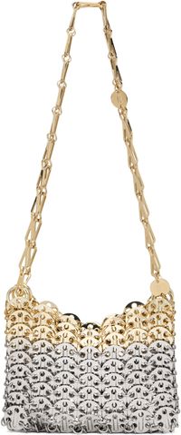 Rabanne Silver & Gold Iconic Nano 1969 Skyline Bag