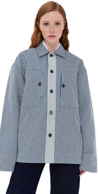 JW Anderson Patch Pocket Over Shirt Off White/Navy M
