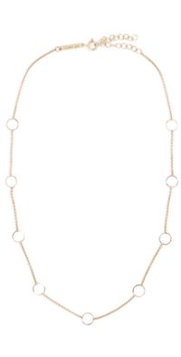 Zoe Chicco 14k Gold Circles Station Xs Box Chain Necklace 14k Yellow Gold One Size