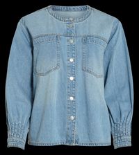 Vila - Chemise droite en denim - Taille 42 - Bleu