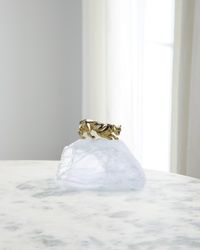 Perched Brass Panther Sculpture on Selenite