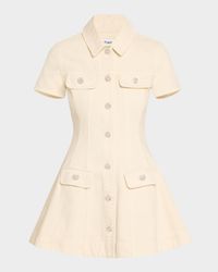 Structured Denim Mini Dress