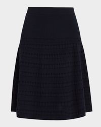 A-Line Textured Knit Skirt