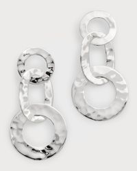 Roma Links Post Earrings in Sterling Silver