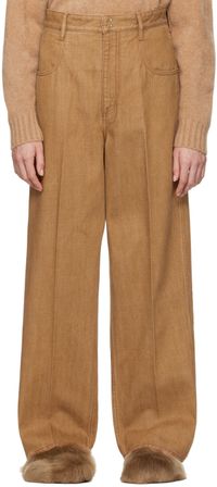 Carven Tan 5-Pocket Trousers