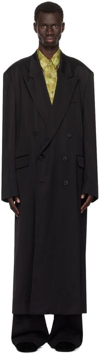 Dries Van Noten Black Oversized Coat