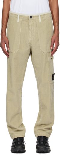 Stone Island Beige Corduroy 800 Trousers