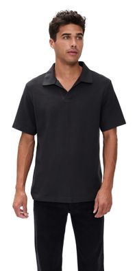 FRAME Jacquard Polo Charcoal L