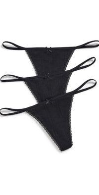 COUCOU The Tanga 3 Pack Black L