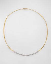 18K Yellow Gold Marrakech Coil Necklace with Diamonds