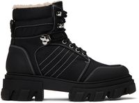 GANNI Bottes de randonnée noires à crampons