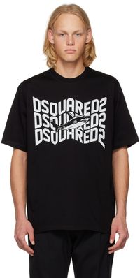 Dsquared2 Black Shark Slouch T-Shirt