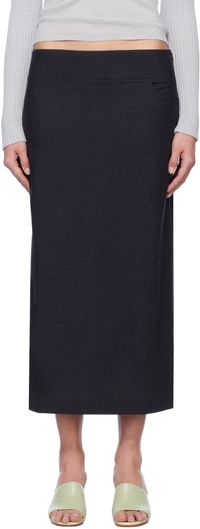 Paloma Wool Jupe longue Olya bleu marine