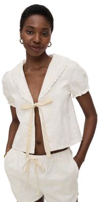 Bailey Rose Eyelet Top Off White L