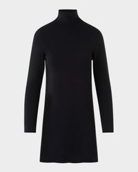 Turtleneck Cashmere-Silk Milano Knit Tunic Sweater