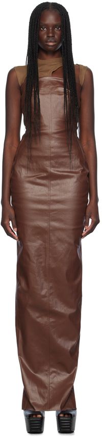 Rick Owens Robe de soirée de style bustier brune - Porterville