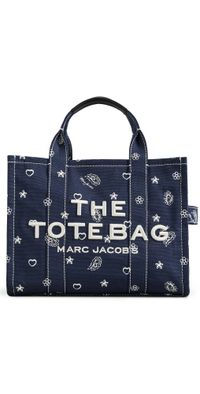 Marc Jacobs The Bandana Canvas Medium Tote Bag Navy Multi One Size