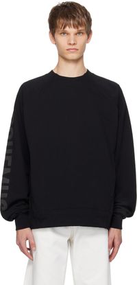 JACQUEMUS Pull molletonné Typo noir - Les classiques