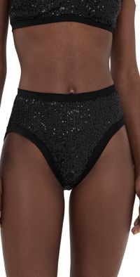 Norma Kamali Racer Swim Bottoms Black S