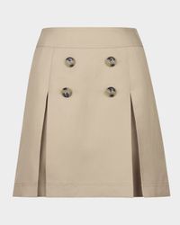 Box Pleat Mini Skirt