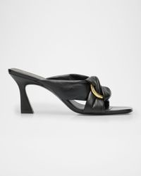 Cece Leather Twisted Ring Slide Sandals