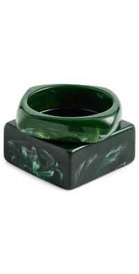 SHASHI Jacques Verde Bangle Set Verde One Size