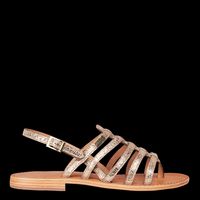 Les Tropeziennes Par M.belarbi - Sandales plates en cuir métallisé - Taille 38 - Doré