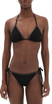 Hunza G Gina Swarovski Bikini Set Black/Dtm One Size