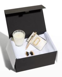 NEST New York Candle, Mignonne Gavigan Earrings & Marc Jacobs Card Case Gift Box Set