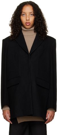 Olēnich Black Notched Coat