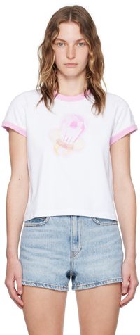 Alexander Wang T-shirt 'Suga Baby' blanc à bordures contrastées
