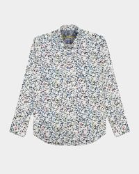 Men's Lazlo Multi-Geometric Stretch Sport Shirt