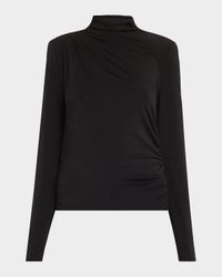Mylie Gathered Turtleneck Top