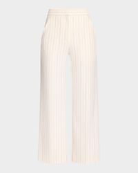 Brixton Pinstripe Wide-Leg Pants