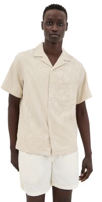 Portuguese Flannel Summer Paisley Camp Collar Shirt Sault M