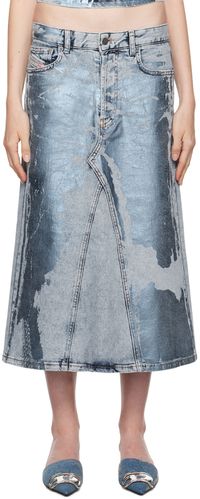 Diesel Blue De-Pago-Mid-S Midi Skirt