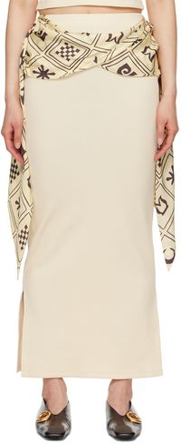Nanushka Off-White Maltha Midi Skirt