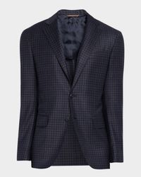 Men's Gingham Wool Stretch Sport Coat