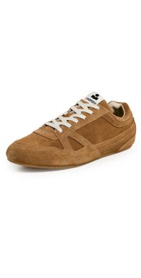 Isabel Marant Sennyh Suede Low Sneakers Cognac 40