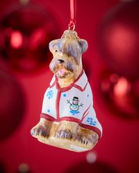 Soft Coated Wheaten Terrier in Pajamas Christmas Ornament